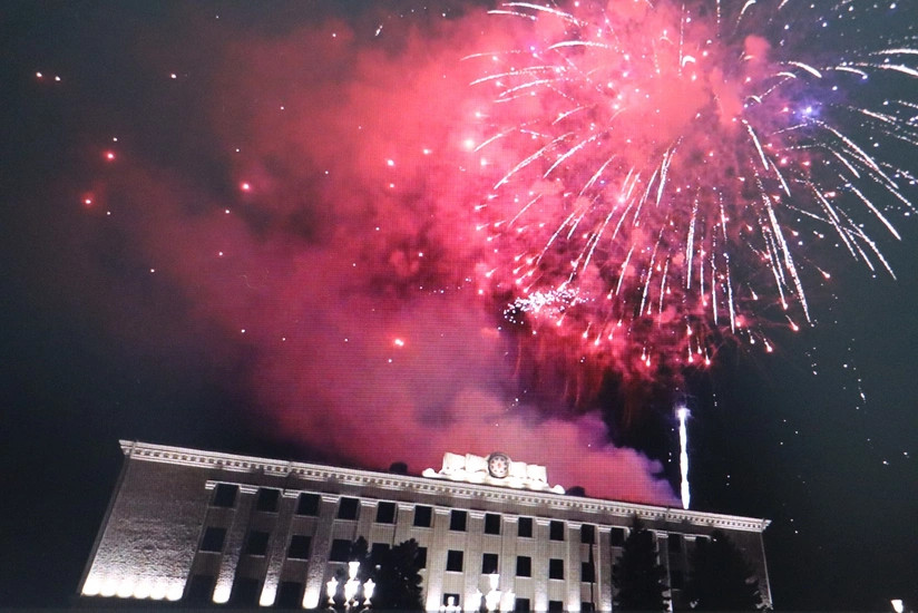 Xankəndidə Zəfər atəşfəşanlığı -