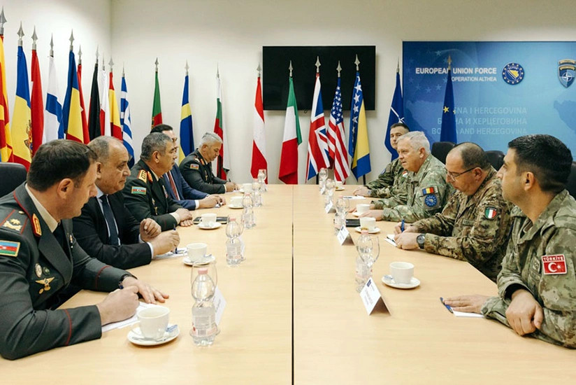 Zakir Həsənov Aİ-dəki Bosniya və Hersoqovina Türk kontingentini ziyarət edib