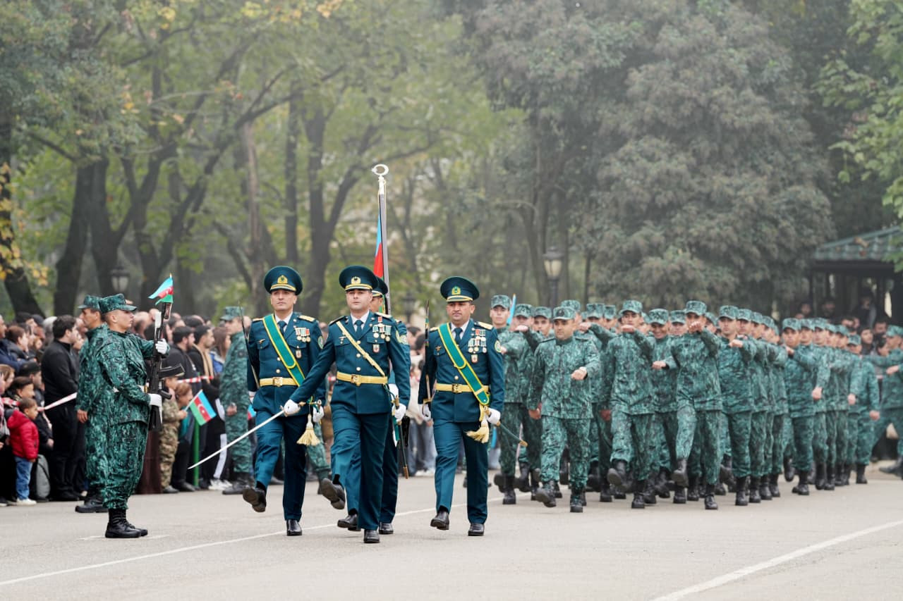 Gənc əsgərlərin andiçmə mərasimi keçirilib