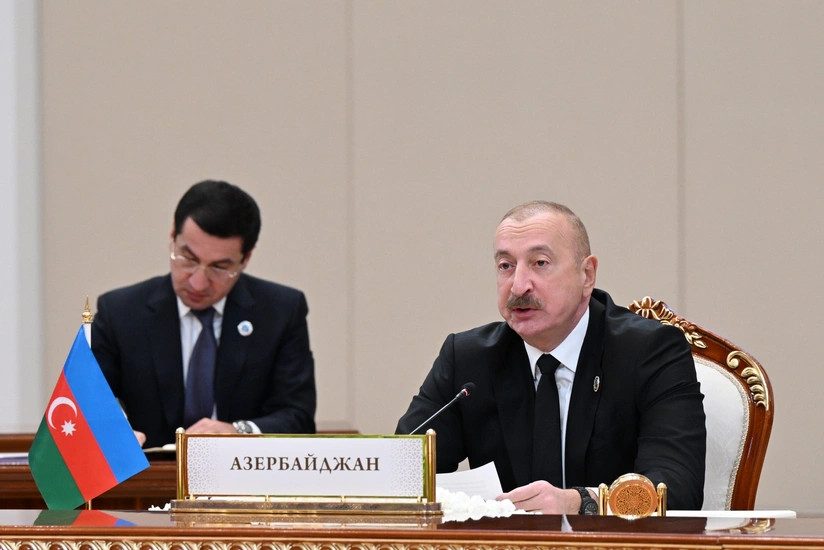 Prezident İlham Əliyev Mərkəzi Asiya Dövlət Başçılarının 7-ci Məşvərət Görüşünün iclasında iştirak edir -