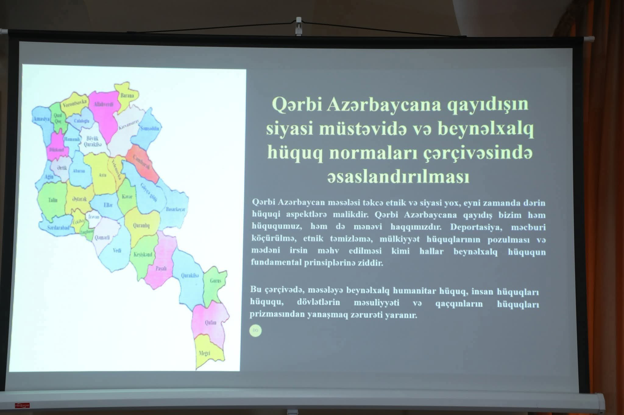 “Beynəlxalq sülh və əməkdaşlıq şəraitində qayıdış hüququ” adlı beynəlxalq elmi konfrans keçirilib