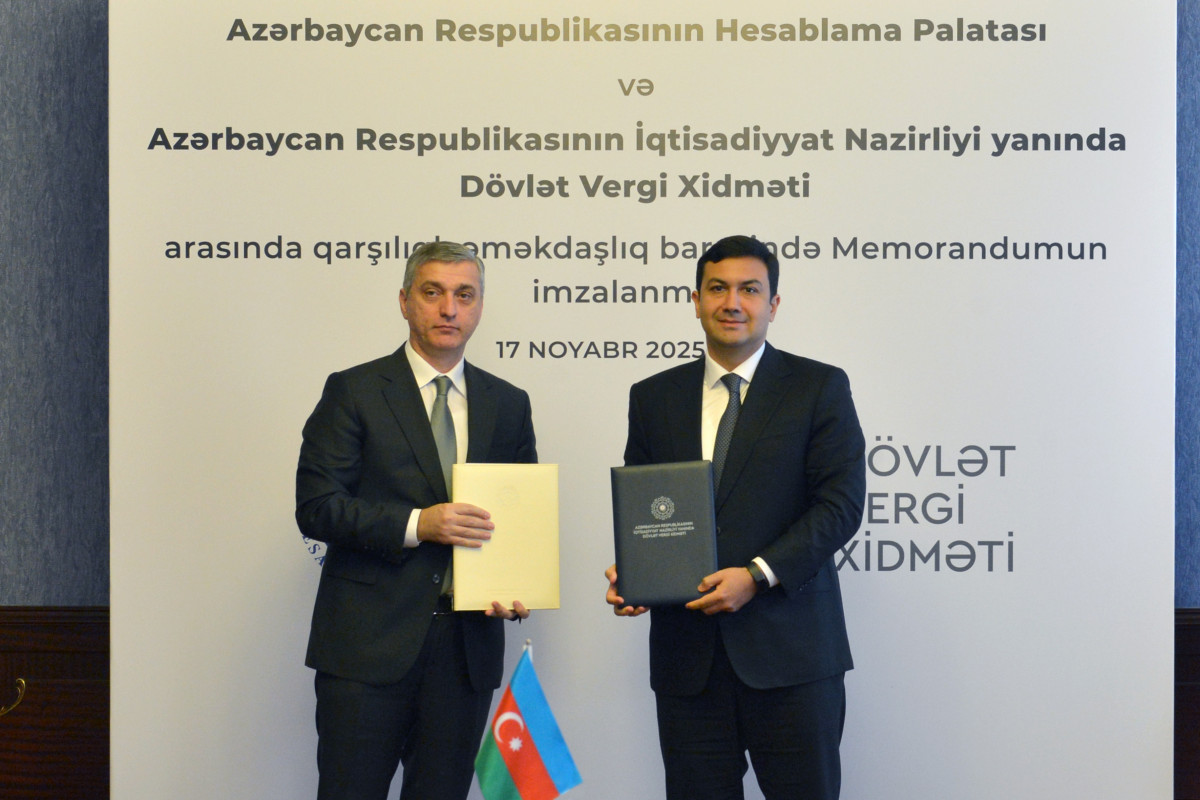 Hesablama Palatası və Dövlət Vergi Xidməti Anlaşma Memorandumu imzalayıblar