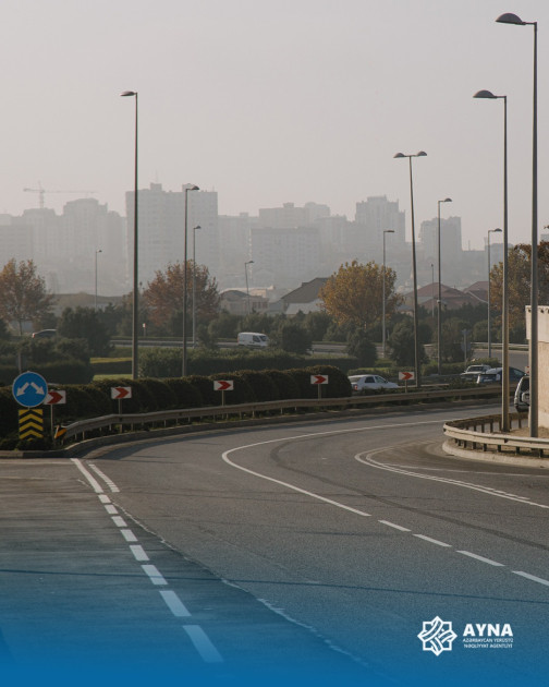 AYNA: Şəhər şosesində xüsusi hərəkət zolağı təşkil edilir