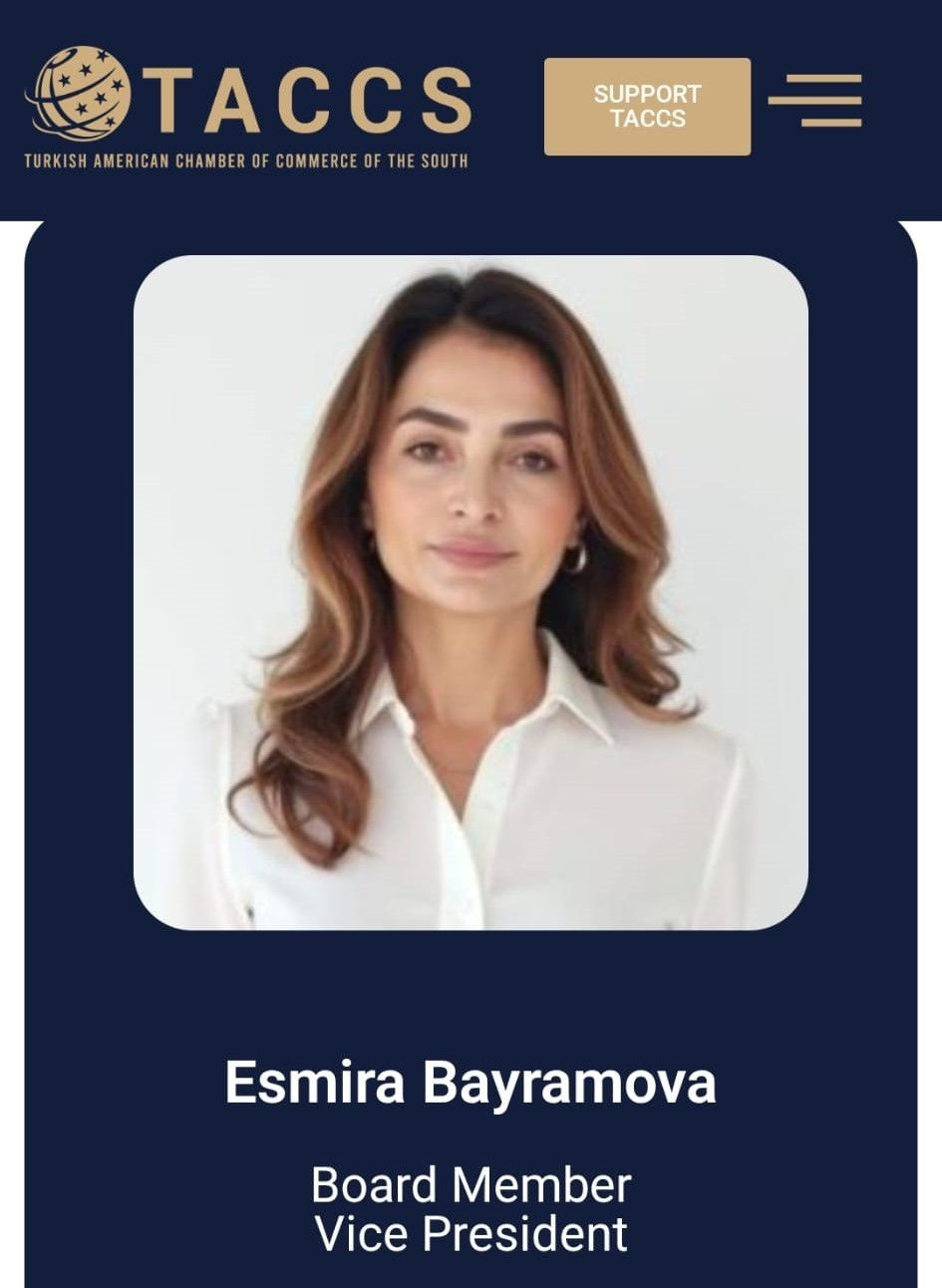 Soydaşımız Türk Amerika Ticarət Palatasının vitse-prezidenti vəzifəsinə seçilib