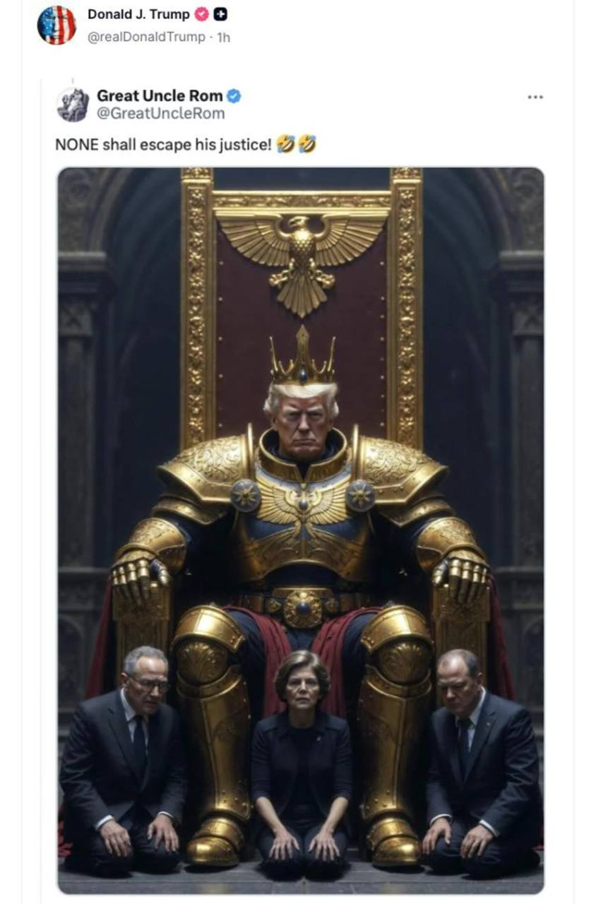 Tramp özünü “imperator” obrazında təqdim etdi