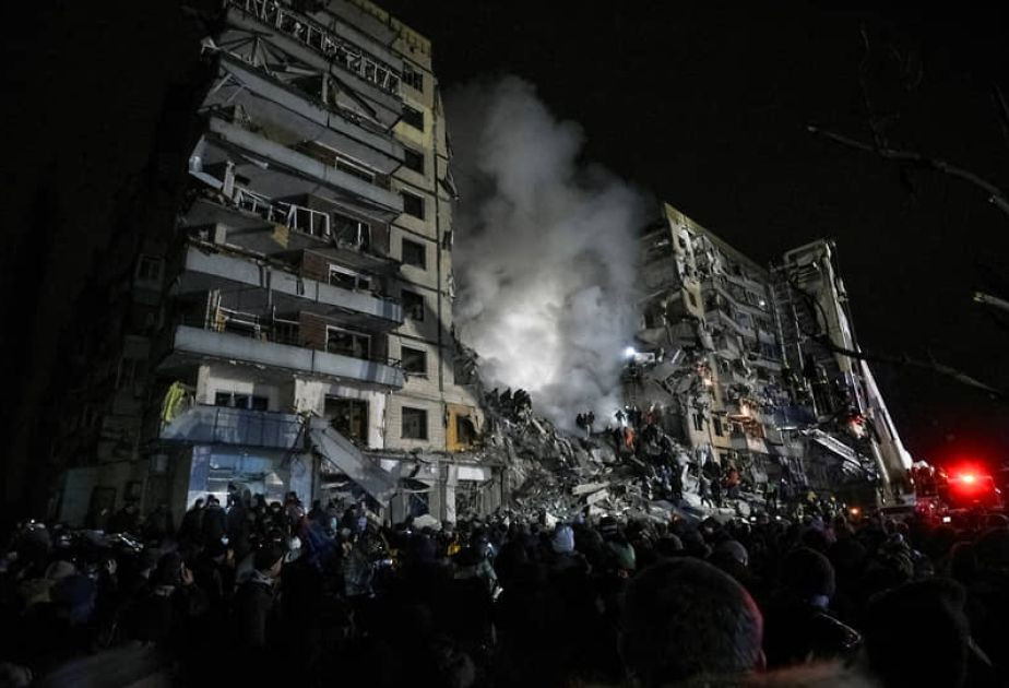 Dnepropetrovskdə gecə partlayışları güclü yanğın törədib