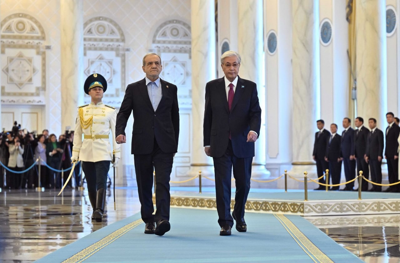 İran prezidenti Məsud Pezeşkian Qazaxıstana səfər edib