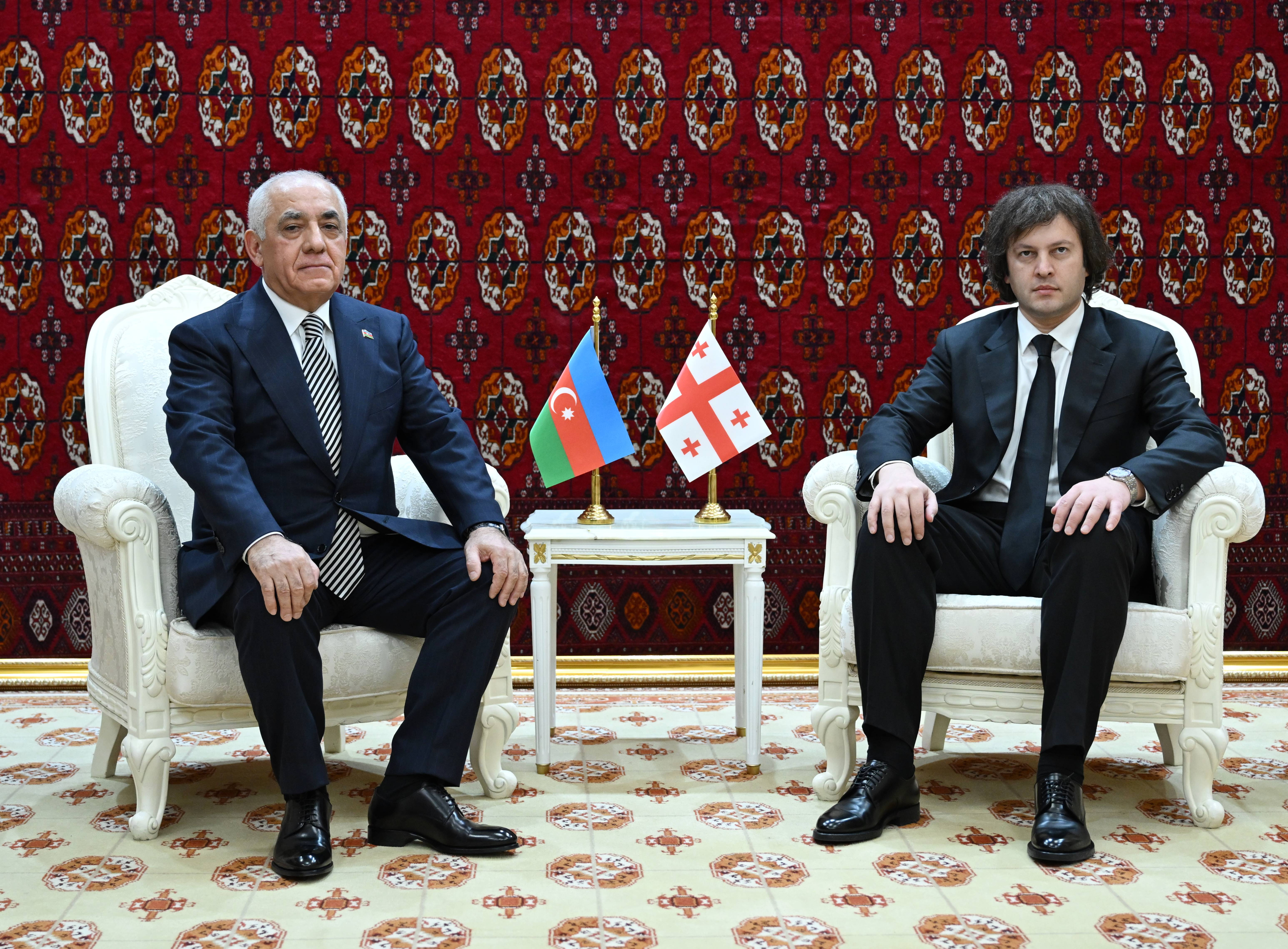Azərbaycan və Gürcüstan baş nazirləri Aşqabadda strateji əməkdaşlığı müzakirə edib