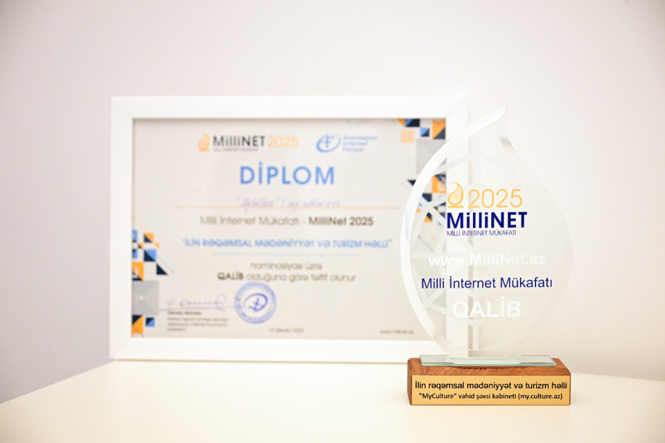 Mədəniyyət Nazirliyi “MilliNet 2025” müsabiqəsinin qalibləri sırasında yer alıb