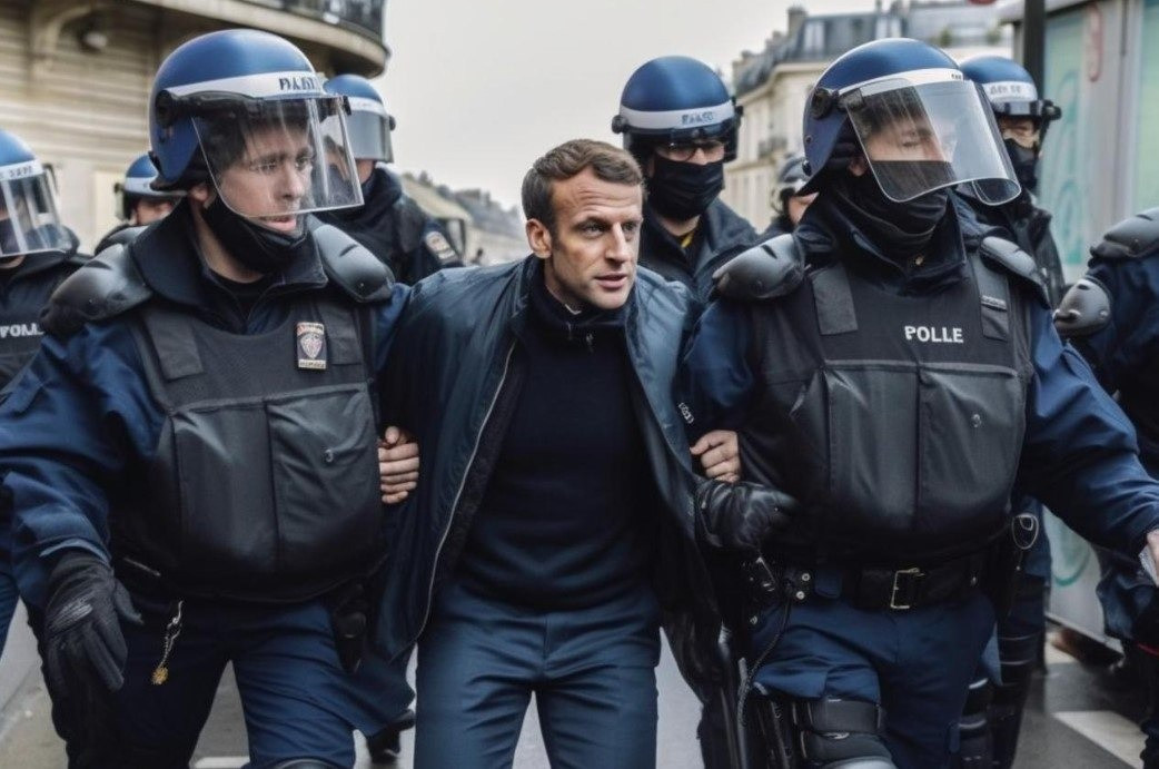 Makronun devrildiyi iddia edilən dipfeyk video sosial mediada çaşqınlıq yaradıb