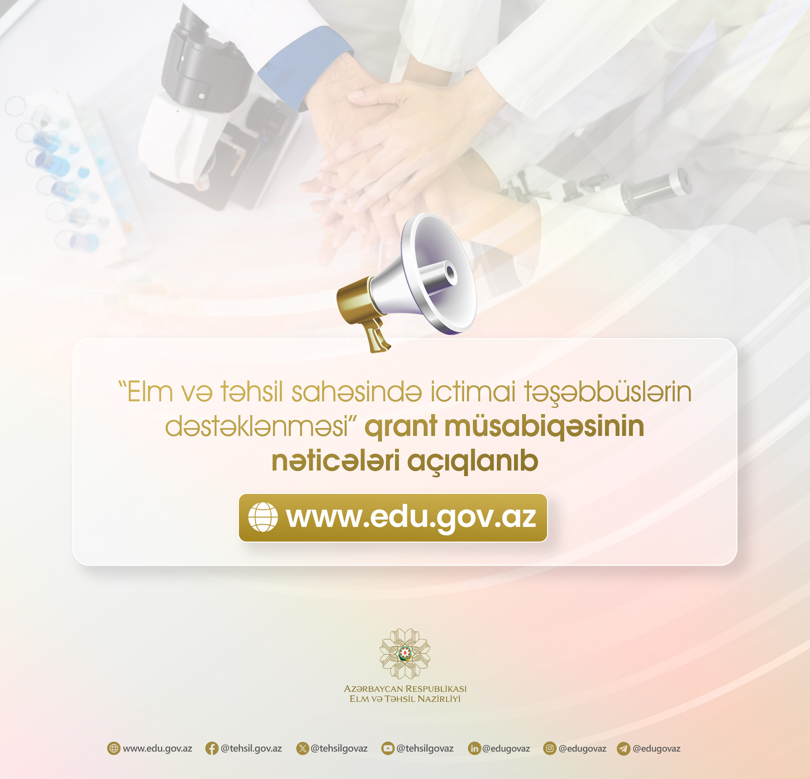“Elm və təhsil sahəsində ictimai təşəbbüslərin dəstəklənməsi” qrant müsabiqəsinin nəticələri açıqlanıb
