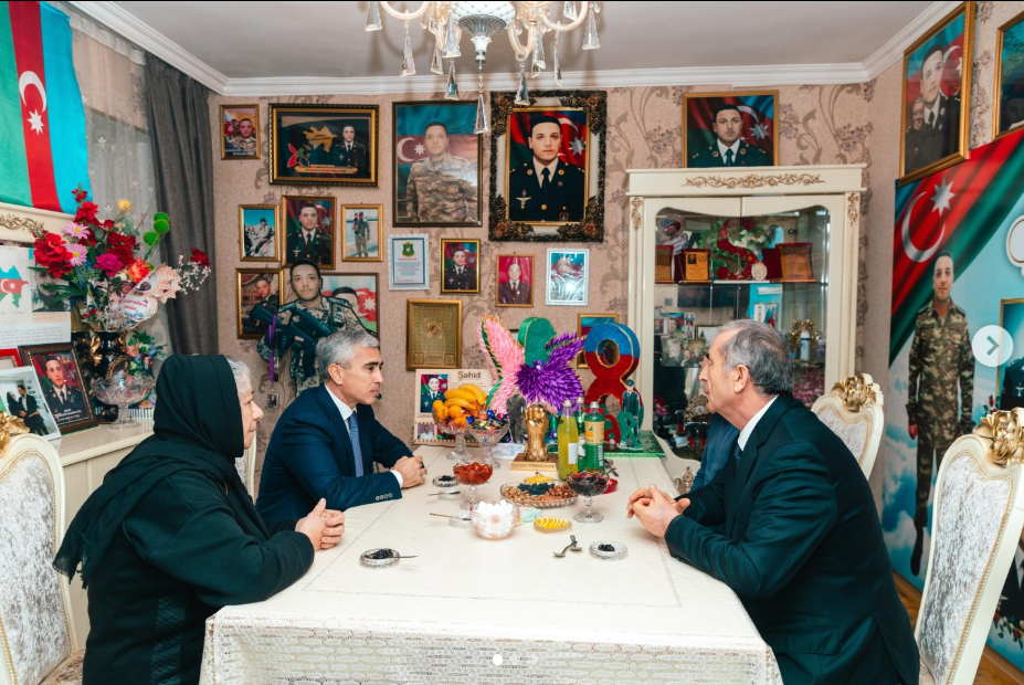 Hacıqabulda şəhid Şəhriyar Ağamalıyevin ailəsi ziyarət edilib