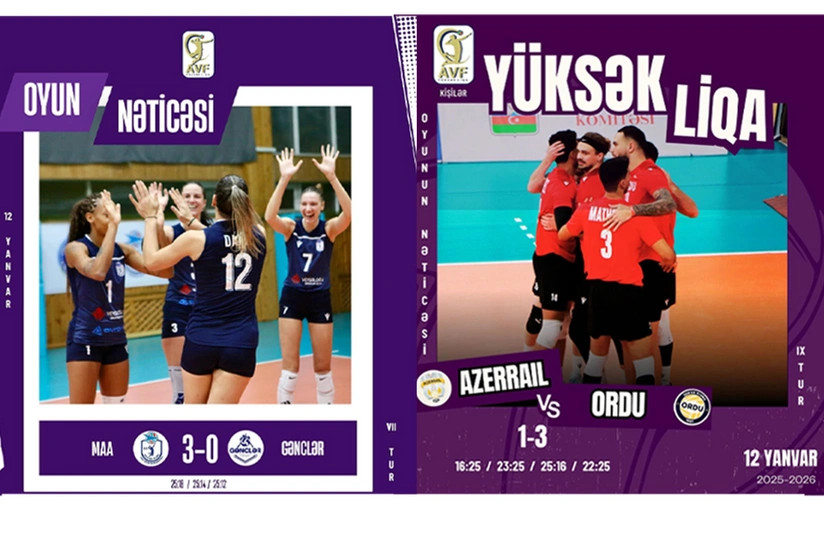 Qadın və kişi voleybolçular arasında Azərbaycan çempionatında növbəti matçlar keçirilib