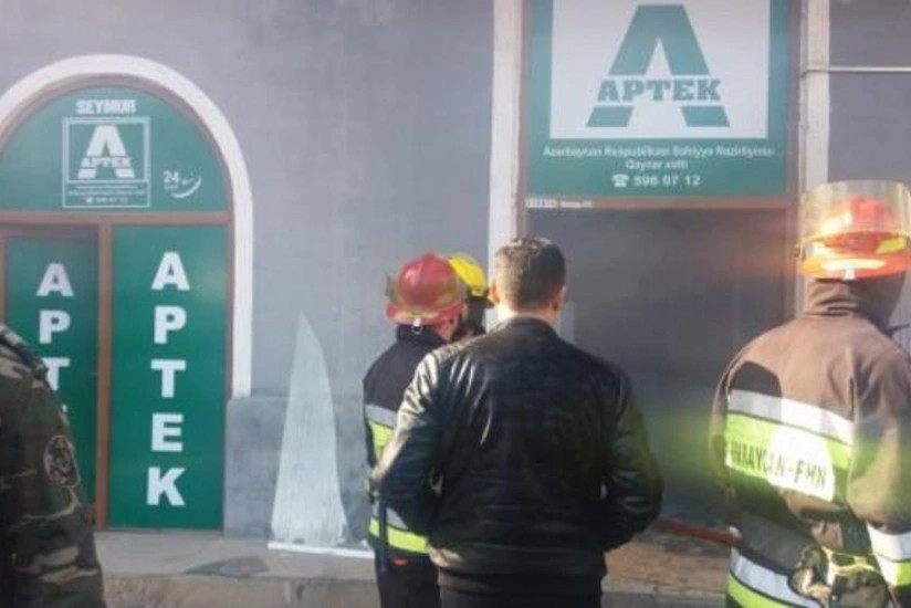 Sumqayıtda aptekdə yanğın başlayıb