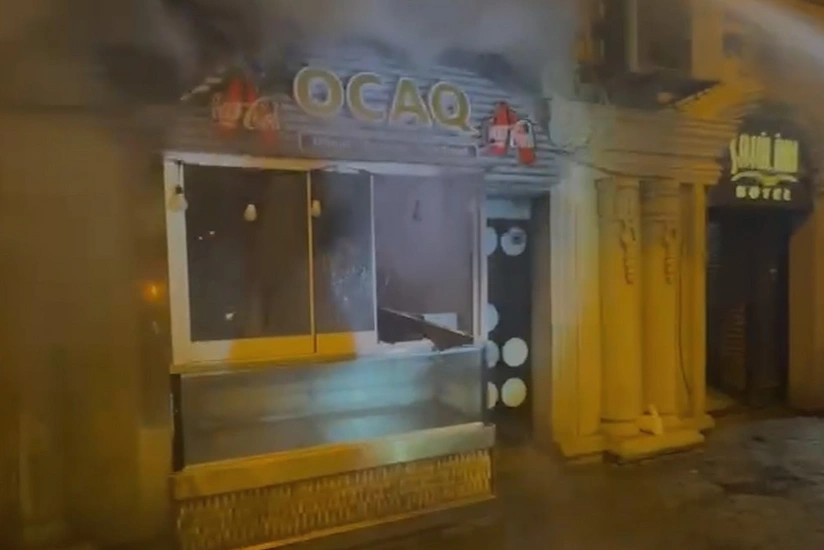 Dönərxanada yanğın: