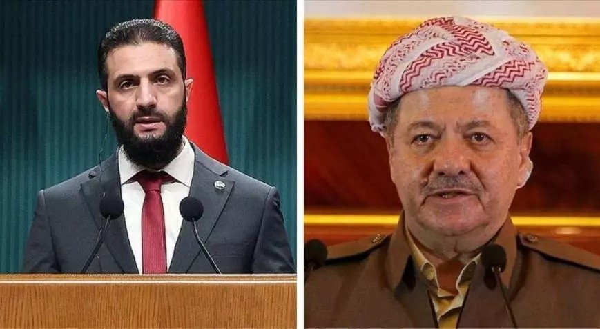 Barzani və Əl Şaraa kürd-ərəb bölgələrində sabitliyi müzakirə edib