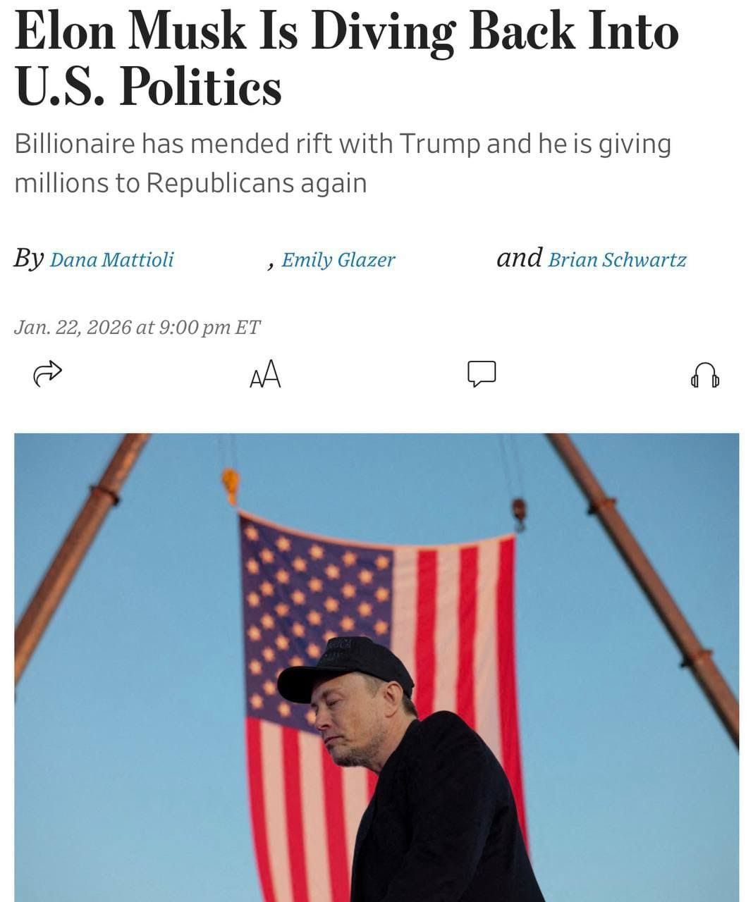 Musk ABŞ siyasətində fəallaşdı –