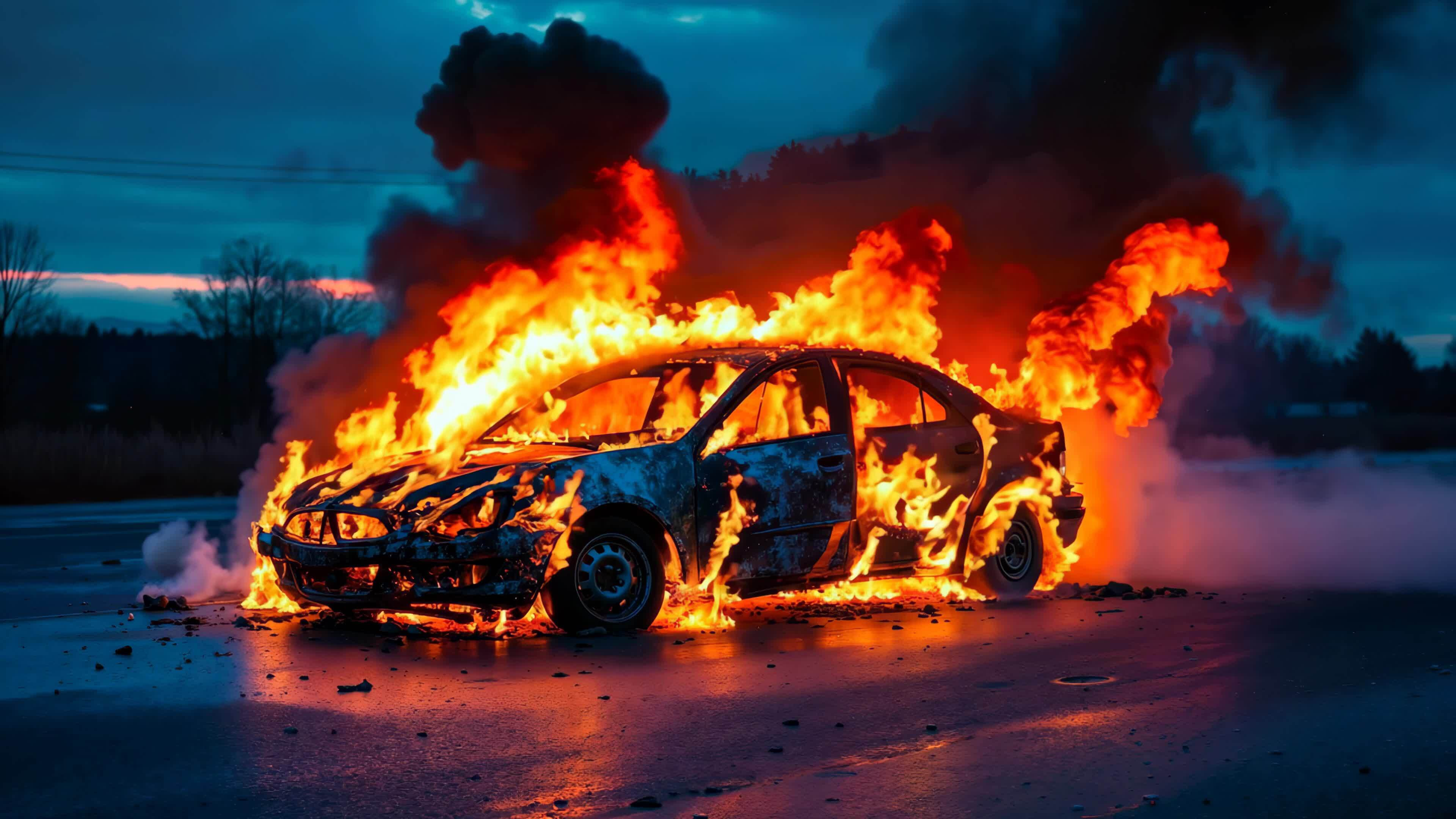 Bu avtomobillər yanır: