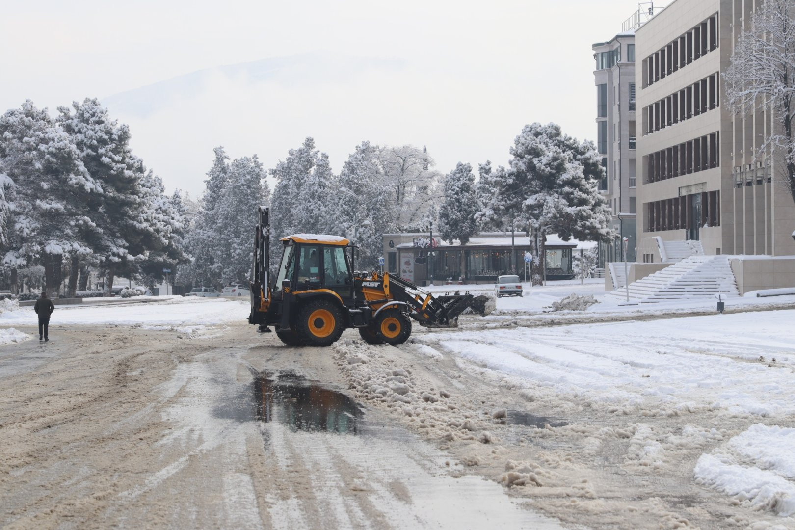 Xankəndiyə yağan qar fəsad yaratdı
