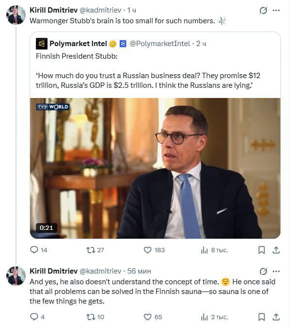 Putinin nümayəndəsi Finlandiya prezidentini təhqir etdi