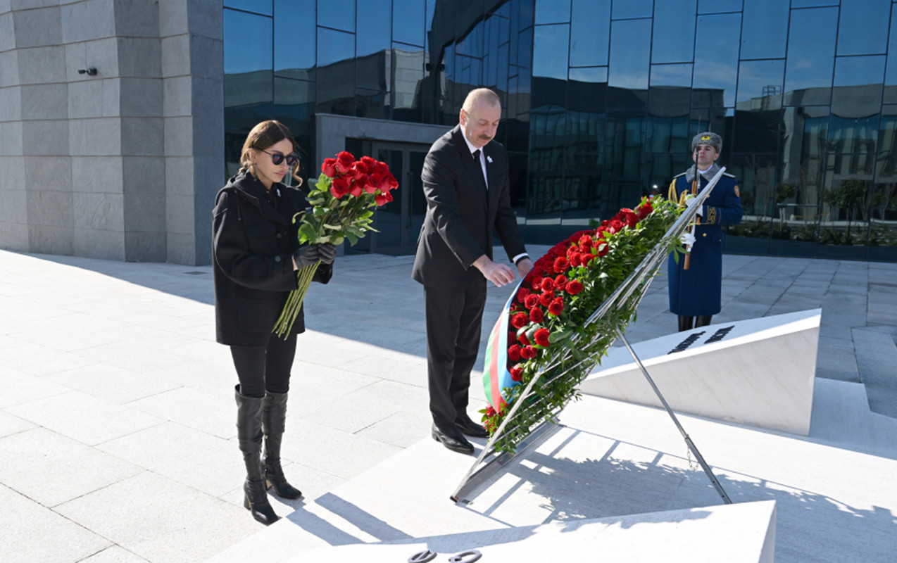 İlham Əliyev və Birinci xanım Mehriban Əliyeva Xocalı Soyqırımı Memorialının açılışında iştirak ediblər -