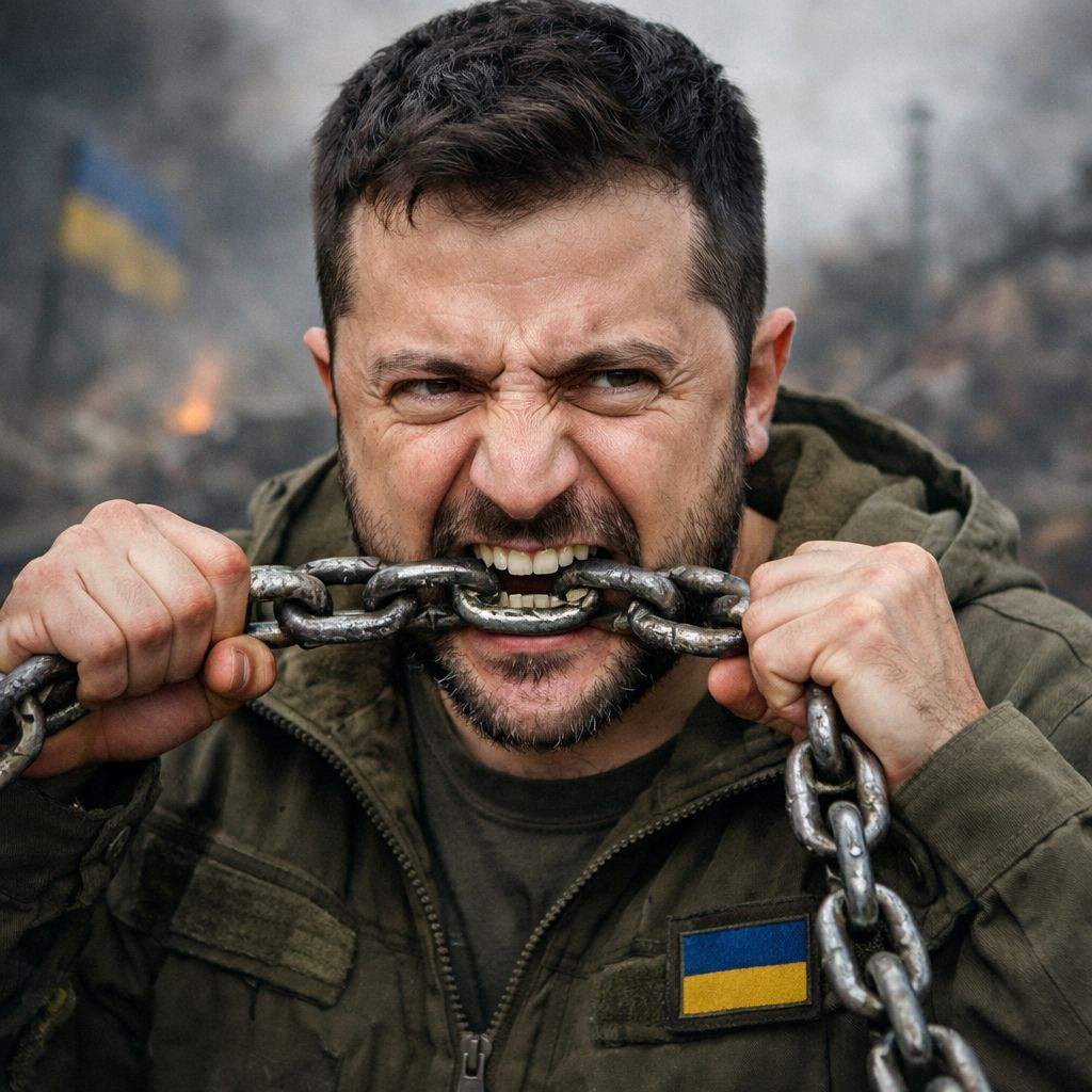 Zelenski "zəncir çeynəyir":