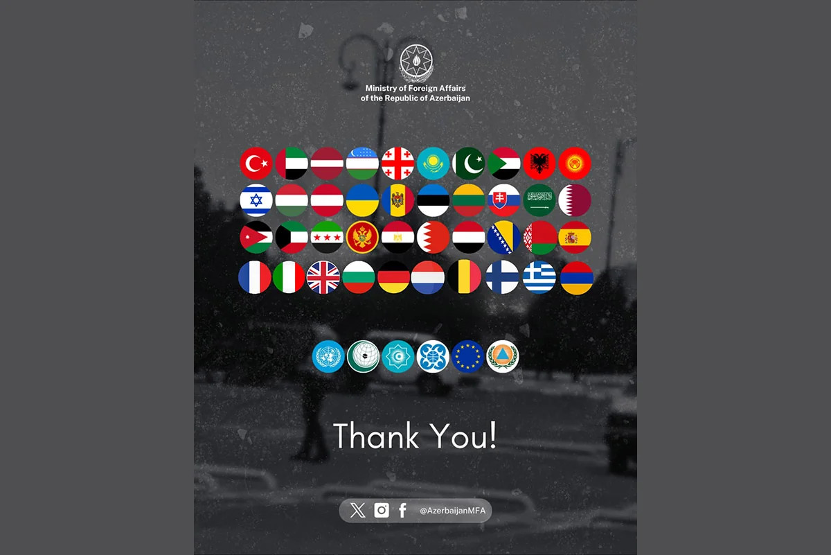 İranın Naxçıvana dron hücumu ilə bağlı Azərbaycanın yanında olan ölkələrə təşəkkür edilib