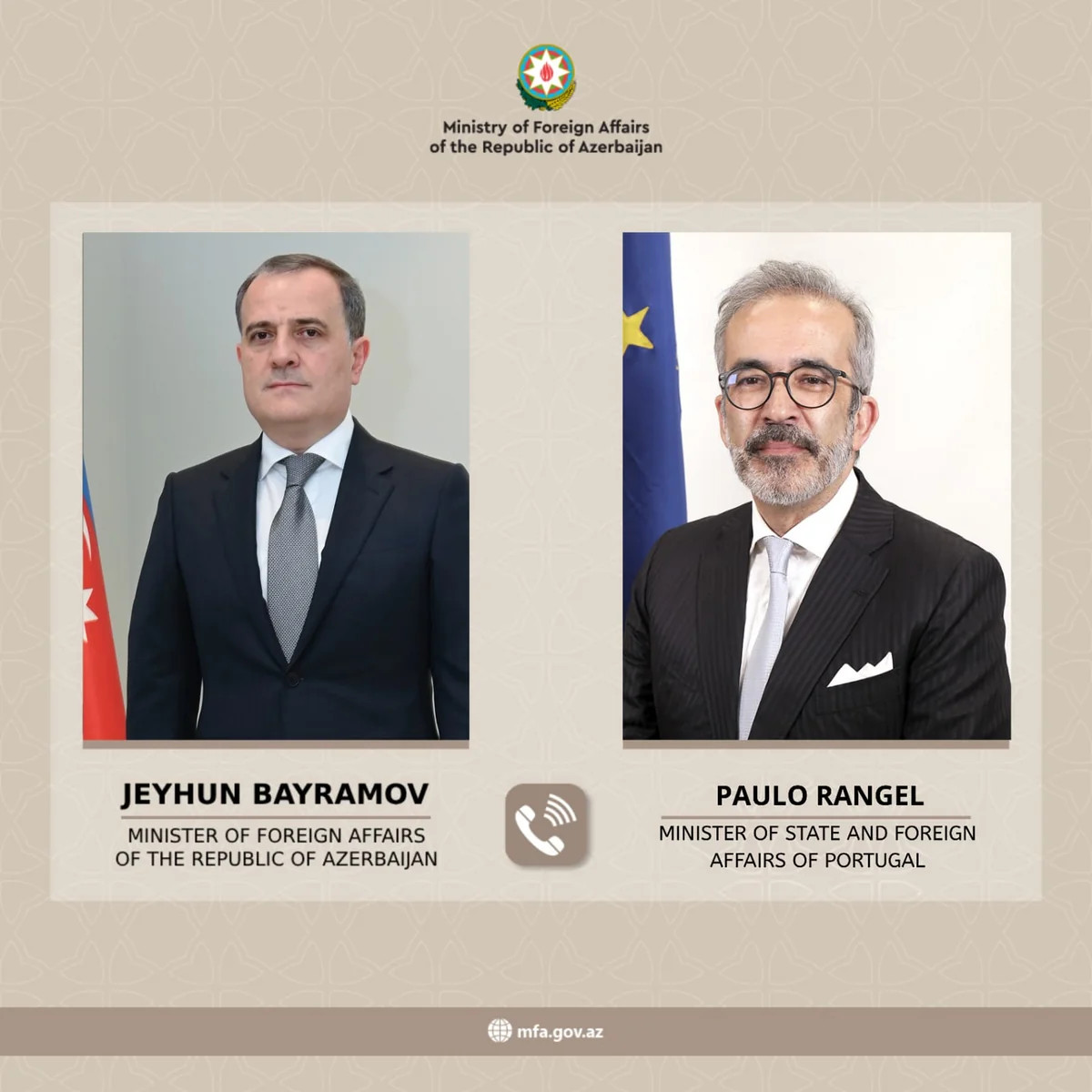 Azərbaycan və Portuqaliya XİN rəhbərləri arasında telefon danışığı olub