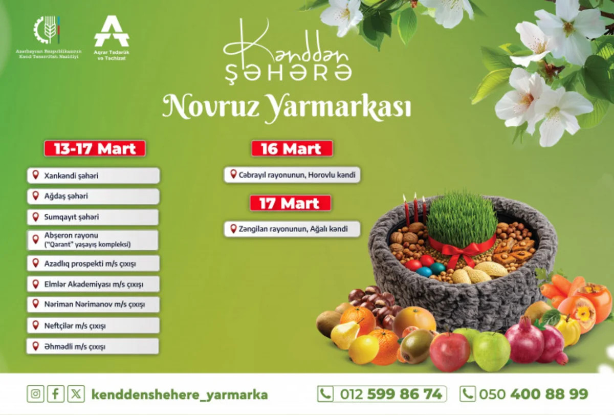 İşğaldan azad olunmuş ərazilərdə "Kənddən Şəhərə" Novruz yarmarkası təşkil olunacaq