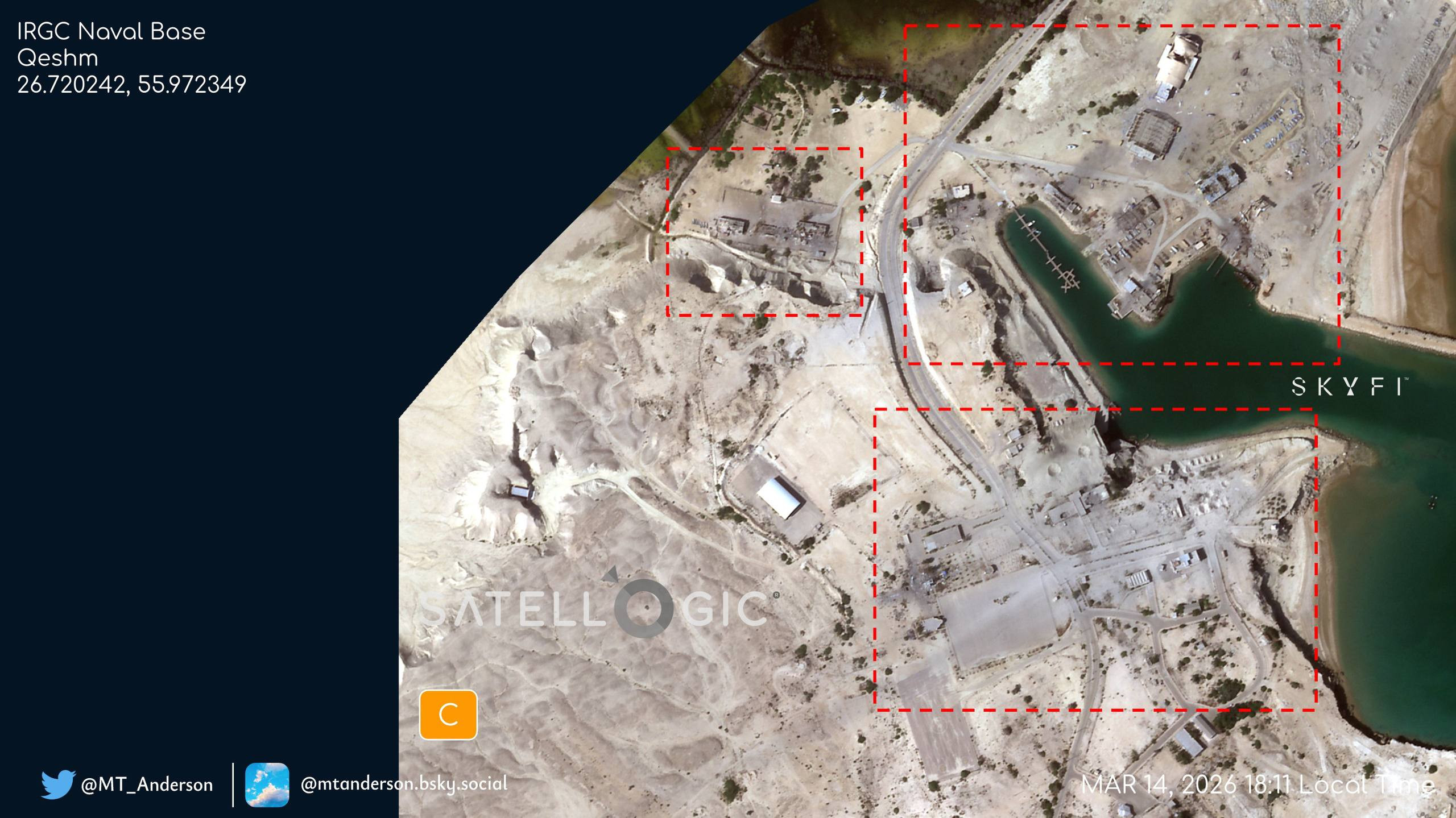 ABŞ Qeşm adasına zərbələr endirdi