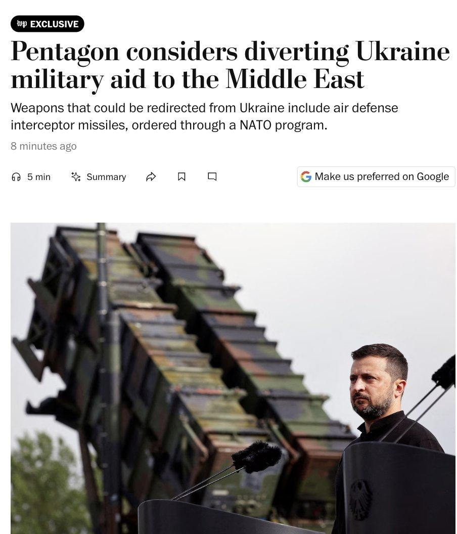 ABŞ Ukrayna üçün nəzərdə tutulan silahları Yaxın Şərqə yönləndirə bilər