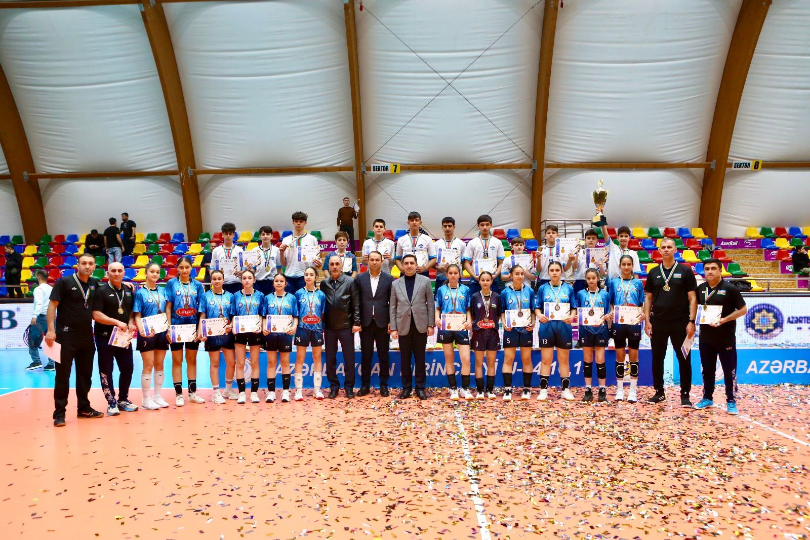14 yaşadək voleybolçu qızlar və oğlanlar arasında keçirilən Azərbaycan birinciliyinə yekun vurulub