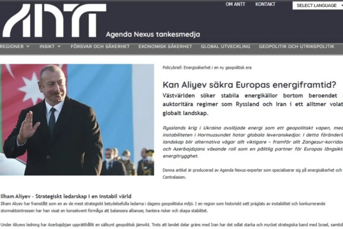 "Agenda Nexus": Avropanın enerji təminatında Azərbaycanın rolu artır