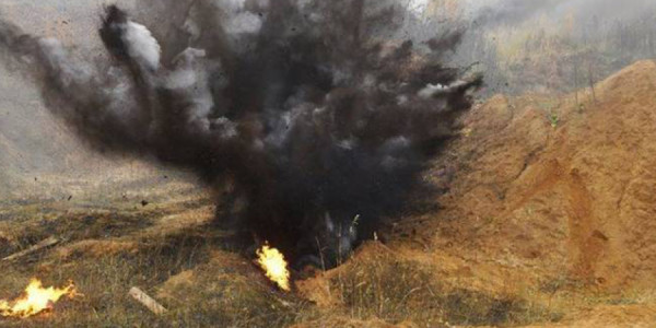 Xocalı rayonu sakini minaya düşüb