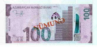 Azərbaycanda yenilənmiş 100 manatlıq tədavülə buraxılır
