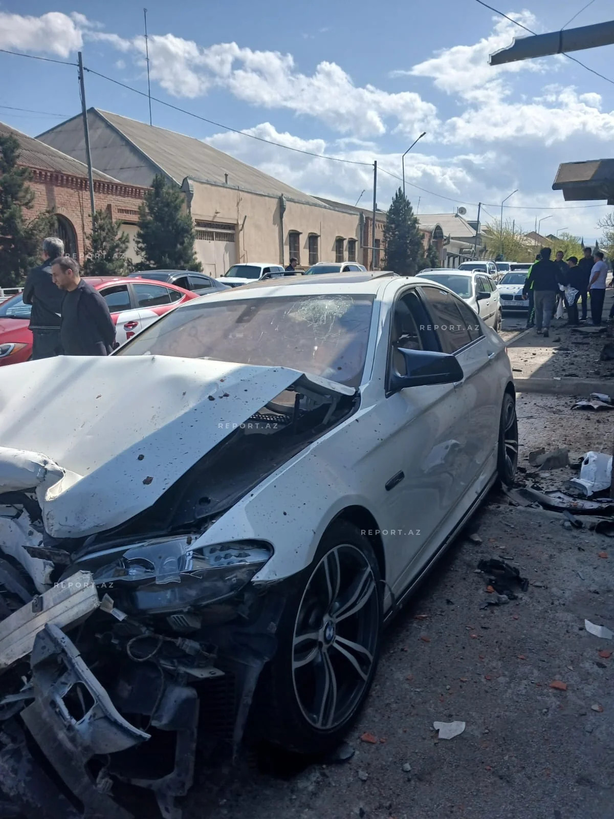 Gəncədə yol qəzası: 3 nəfər xəsarət alıb