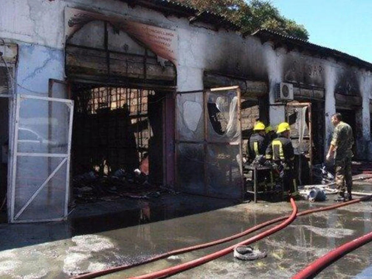 Lənkəranda maşın təmiri sexində partlayış olub