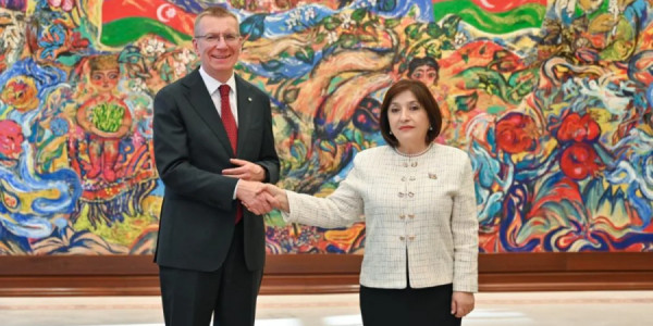Sahibə Qafarova Latviya Prezidenti ilə görüşüb