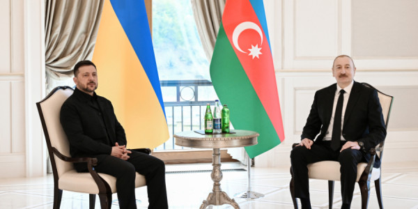 Azərbaycan və Ukrayna prezidentləri mətbuata bəyanatlarla çıxış ediblər