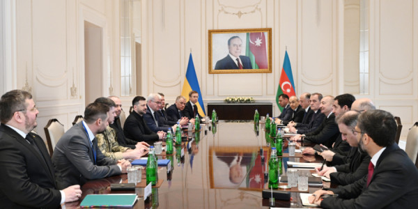 Qəbələdə İlham Əliyevin Ukrayna Prezidenti ilə geniş tərkibdə görüşü keçirilib -