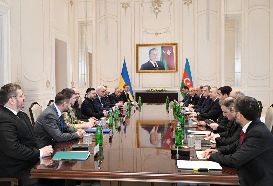 Qəbələdə İlham Əliyevin Ukrayna Prezidenti ilə geniş tərkibdə görüşü keçirilib -