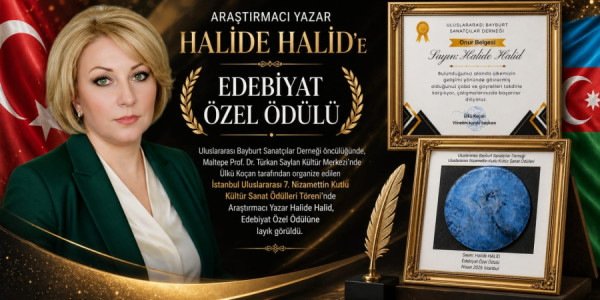 Araşdırmaçı-yazar Xalidə Xalidə Ədəbiyyat üzrə xüsusi mükafat təqdim edilib