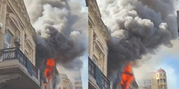 Bakıda universitetdə yanğın: