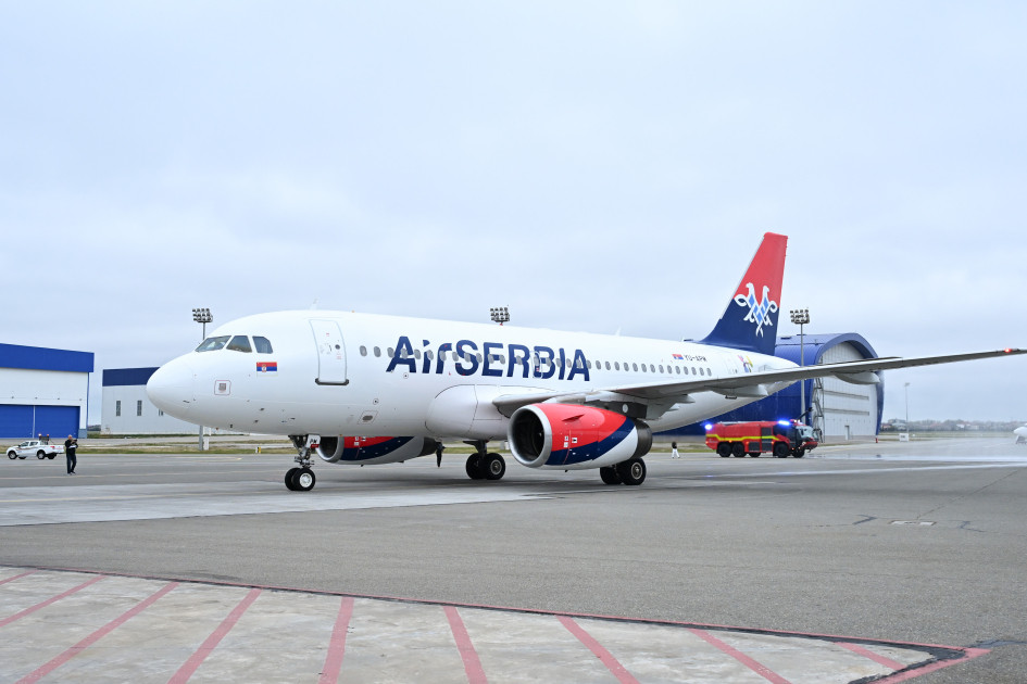 Belqrad–Bakı istiqamətində ilk "Air Serbia" reysi Bakıya eniş edib