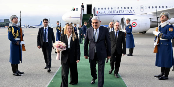 İtaliyanın Baş naziri Corcia Meloni Azərbaycana rəsmi səfərə gəlib