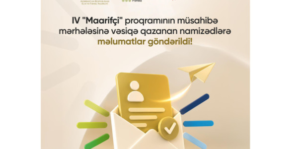 “Maarifçi” proqramına qəbul üzrə müsahibə mərhələsində 881 nəfər iştirak edəcək