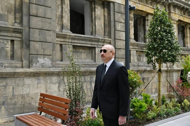 Prezident İlham Əliyev Cəbrayıl Rayon Mərkəzi Xəstəxanasının binasının tikintisi ilə tanış olub