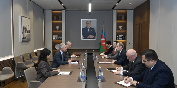 Ceyhun Bayramov diplomatik fəaliyyəti başa çatan Britaniya səfiri ilə görüşüb
