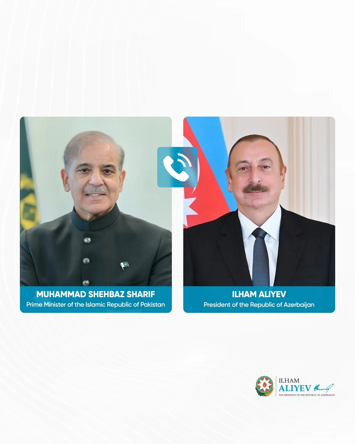 Prezident İlham Əliyev və Şahbaz Şərif arasında telefon danışığı olub