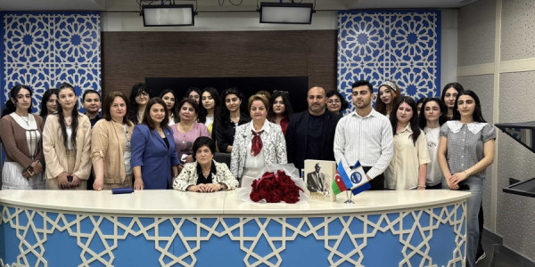 BDU-da “Professor Nəsir İmanquliyev dərsləri”: Əməkdar jurnalist Flora Xəlilzadə ilə görüş